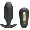 Pretty Love Kelly — Vibrating Butt Plug, Remote Control, Black — Anal