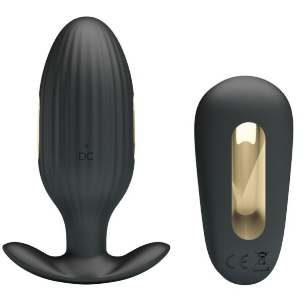 Pretty Love Kelly — Vibrating Butt Plug, Remote Control, Black — Anal
