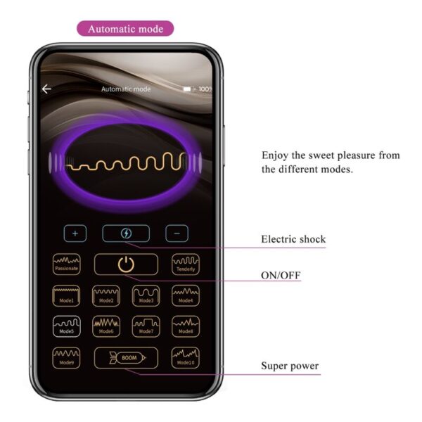Pretty Love Jefferson — Vibrating Butt Plug, Black — Anal — view 12