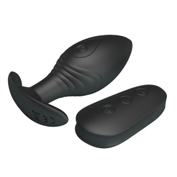 Pretty Love Regina — Vibrating Butt Plug, Remote Control, Black — Anal — view 11