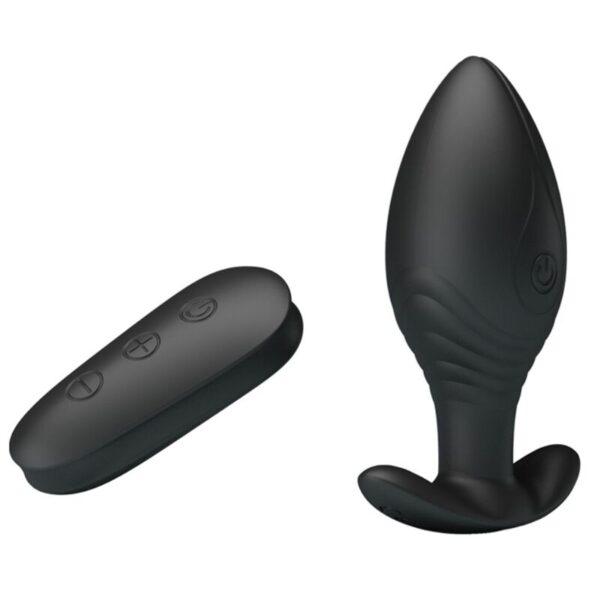 Pretty Love Regina — Vibrating Butt Plug, Remote Control, Black — Anal — view 9