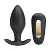 Pretty Love Regina — Vibrating Butt Plug, Remote Control, Black — Anal