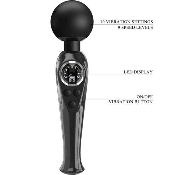 Pretty Love Skyler — Wand Massager, Rechargeable, Black — Vibrators — view 7