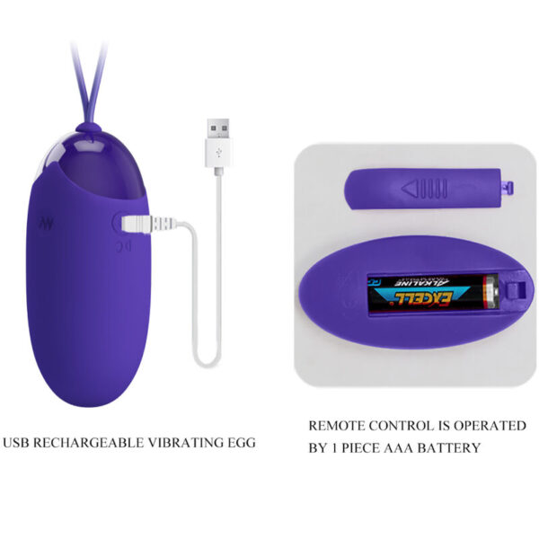 Pretty Love Berger Youth — Vibrating Egg, Remote Control, Violet — Clitoral Stimulators — view 2