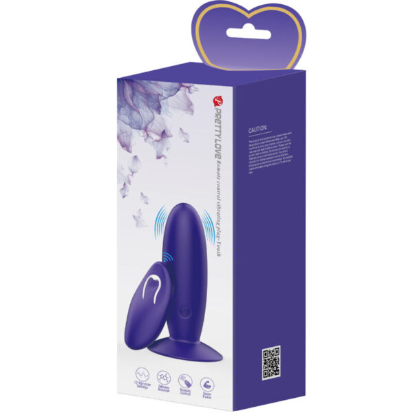 Pretty Love Youth — Vibrating Butt Plug, Remote Control, Violet — Anal — view 7