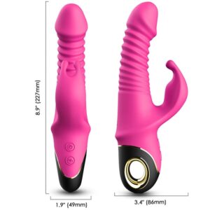 Armony Zing — Thrusting Vibrator, Rechargeable, Fuchsia — Rabbit Vibrators — view 3