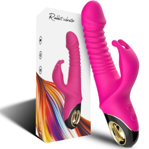 Armony Zing — Thrusting Vibrator, Rechargeable, Fuchsia — Rabbit Vibrators — view 5