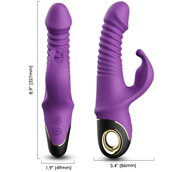 Armony Zing — Thrusting Vibrator, Rechargeable, Purple — Rabbit Vibrators — view 3