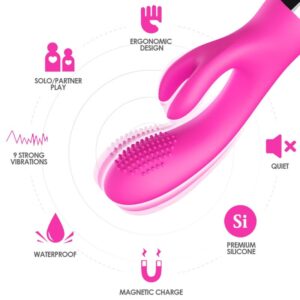 Armony — Rabbit Vibrator, Rechargeable, Fuchsia — Rabbit Vibrators — view 3