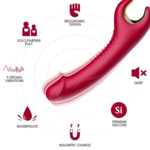 Armony Prince — Rotating Vibrator, Rechargeable, Red — Rotating Vibrators