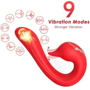 Armony Delfin — Tongue Vibrator, Heated, Red — Clitoral Vibrators