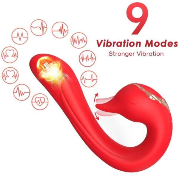 Armony Delfin — Tongue Vibrator, Heated, Red — Clitoral Vibrators