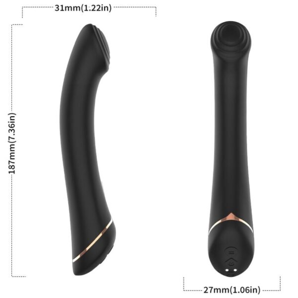 Armony Flat Head — Vibrator, Rechargeable, Black — Classic Vibrators — view 3
