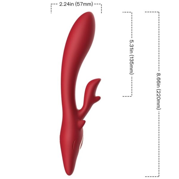 Armony Elk — Rabbit Vibrator, Rechargeable, Red — Rabbit Vibrators — view 3