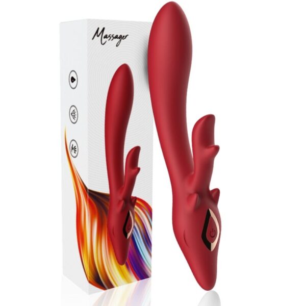 Armony Elk — Rabbit Vibrator, Rechargeable, Red — Rabbit Vibrators — view 5