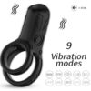 Armony Double — Vibrating Cock Ring, Black — Cock Rings