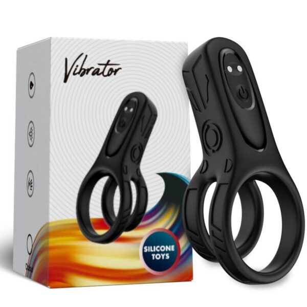 Armony Double — Vibrating Cock Ring, Black — Cock Rings — view 4