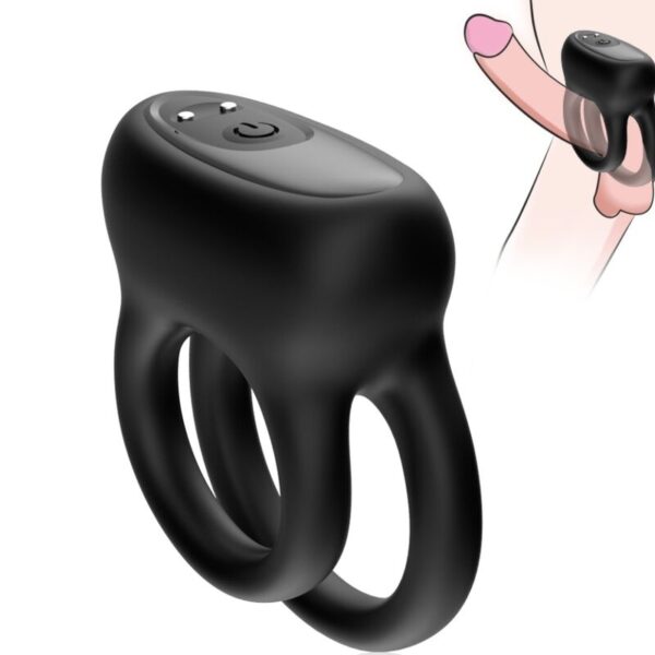 Armony Smooth — Vibrating Cock Ring, Black — Cock Rings