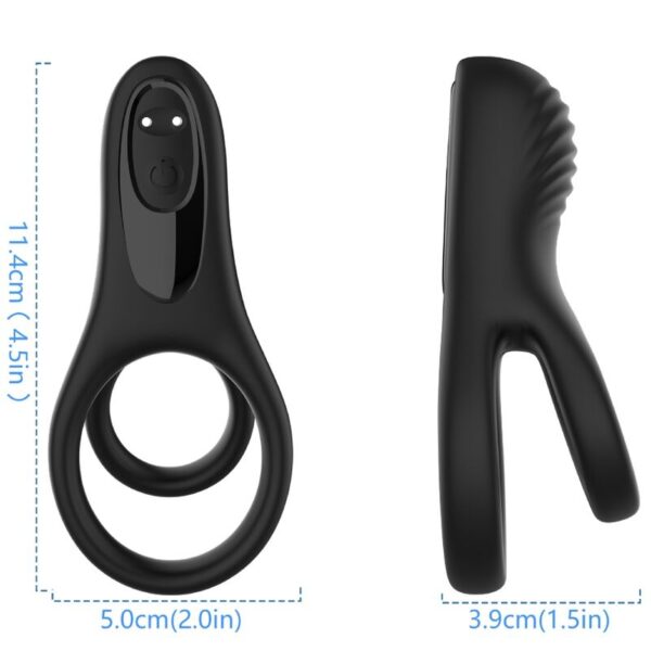 Armony Ribbed — Vibrating Cock Ring, Black — Cock Rings
