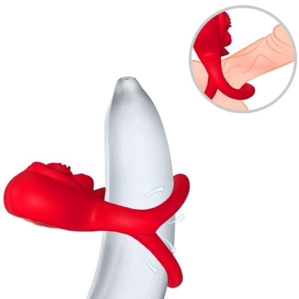 Armony Heart — Vibrating Cock Ring, Red — Cock Rings — view 3