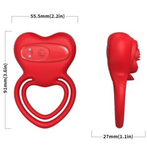 Armony Heart — Vibrating Cock Ring, Red — Cock Rings — view 2