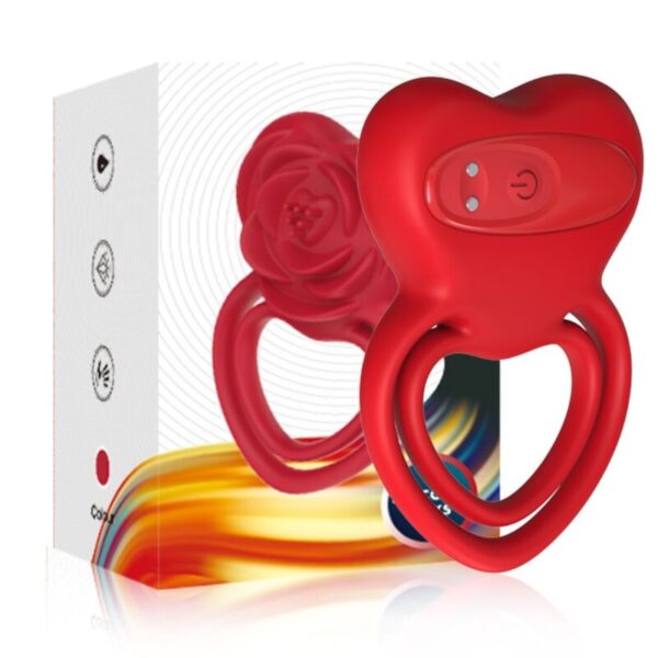 Armony Heart — Vibrating Cock Ring, Red — Cock Rings — view 5