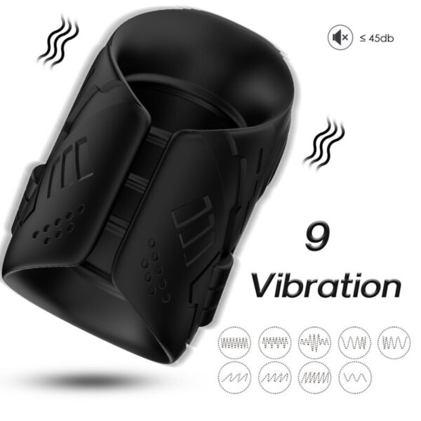Armony — Vibrating Masturbator Sleeve Black — Vibrating Textured Sleeves