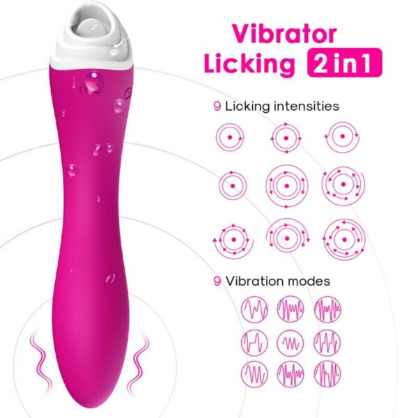 Armony Fairyland — Tongue Vibrator, Rechargeable, Fuchsia — Clitoral Stimulators — view 3