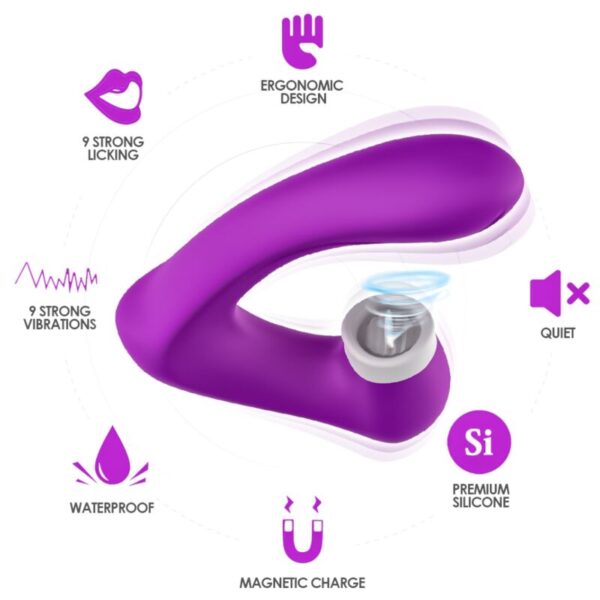 Armony Secretkiss — Tongue Vibrator, Rechargeable, Purple — Clitoral Stimulators — view 2