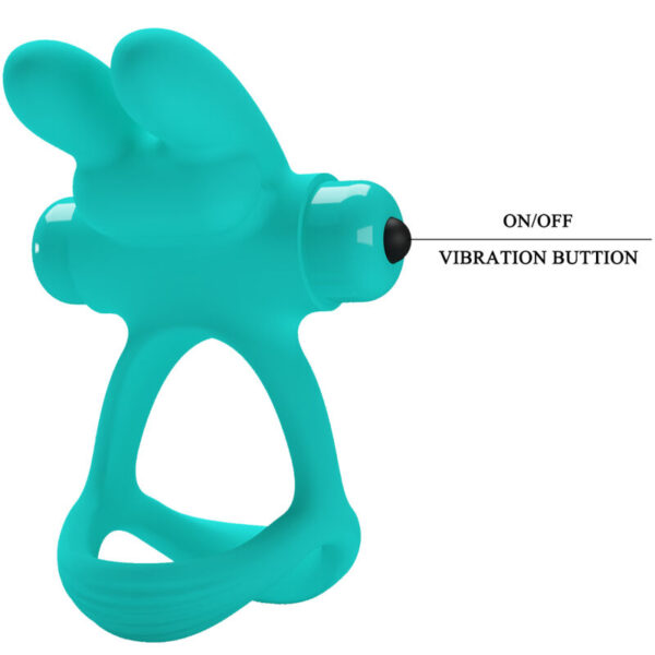 Pretty Love Dante — Vibrating Cock Ring, Green — Cock Rings — view 7