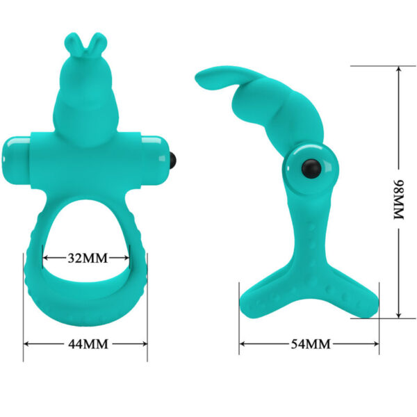 Pretty Love Figgy — Vibrating Cock Ring, Green — Cock Rings — view 2