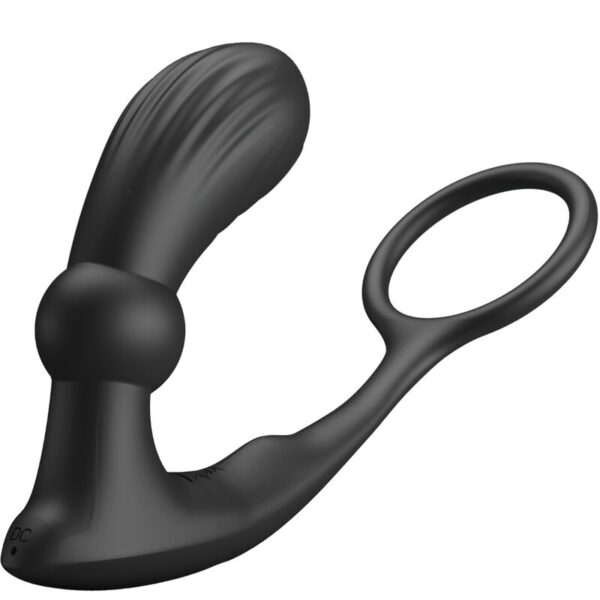 Pretty Love Warren — Cock Ring, Vibrating Butt Plug, Black — Cock Rings