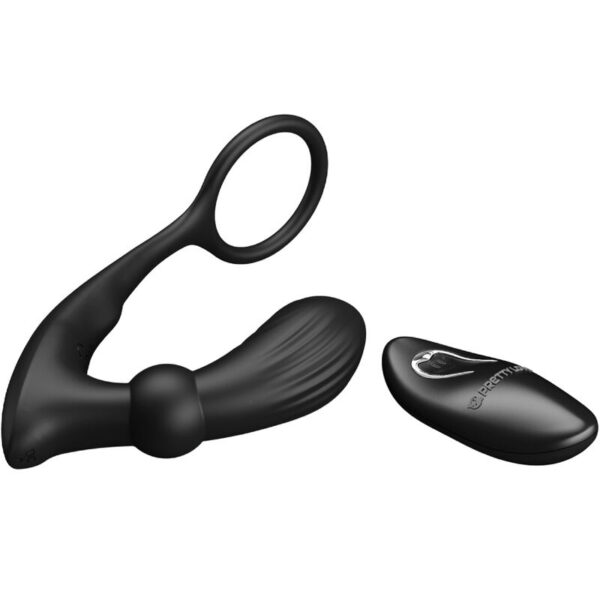 Pretty Love Warren — Cock Ring, Vibrating Butt Plug, Black — Cock Rings — view 3