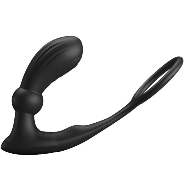 Pretty Love Warren — Cock Ring, Vibrating Butt Plug, Black — Cock Rings — view 2