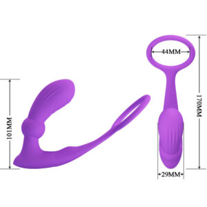 Pretty Love Warren — Cock Ring, Vibrating Butt Plug, Violet — Cock Rings — view 4
