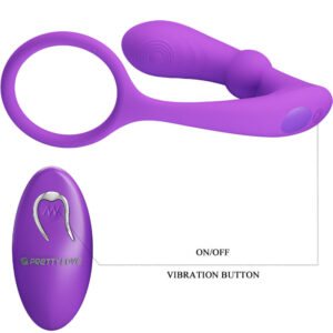 Pretty Love Warren — Cock Ring, Vibrating Butt Plug, Violet — Cock Rings — view 3