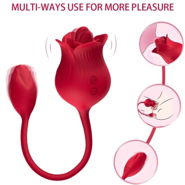 Armony Rose with Tail — Clitoral Vibrator, Rechargeable, Red — Clitoral Stimulators — view 2