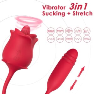 Armony Rose 3-in-1 — Clit Sucker, Rechargeable, Red — Clitoral Stimulators