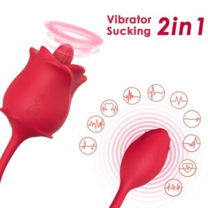 Armony Rose 2-in-1 — Clit Sucker, Rechargeable, Red — Clitoral Stimulators