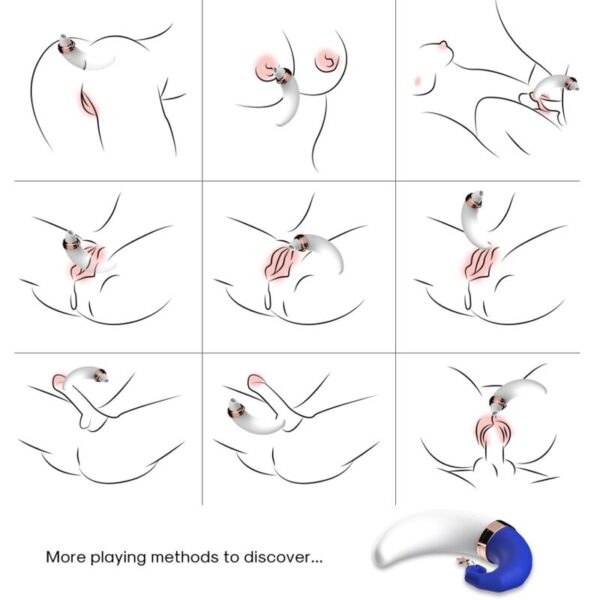 Armony Sweetmoon — Clit Sucker, Rechargeable, White and Blue — Clitoral Stimulators — view 2