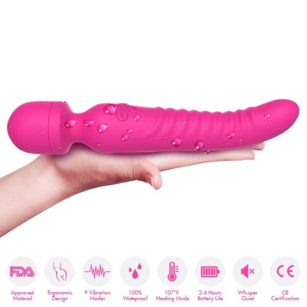 Armony Mission — Wand Massager, Heated, Fuchsia — Clitoral Stimulators — view 2