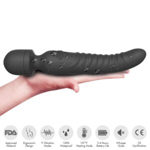 Armony Mission — Wand Massager, Heated, Black — Clitoral Stimulators — view 3