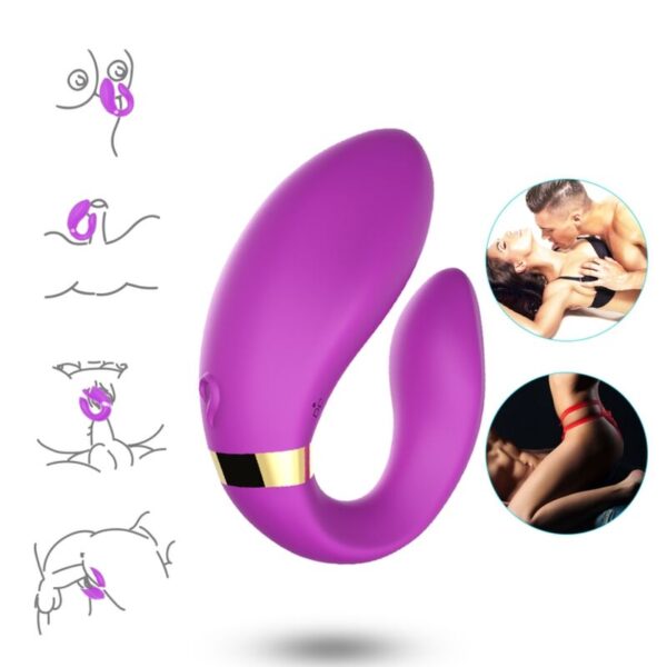 Armony Crescent — Couples Vibrator, Waterproof, Purple — view 4