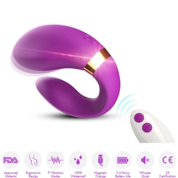 Armony Crescent — Couples Vibrator, Waterproof, Purple