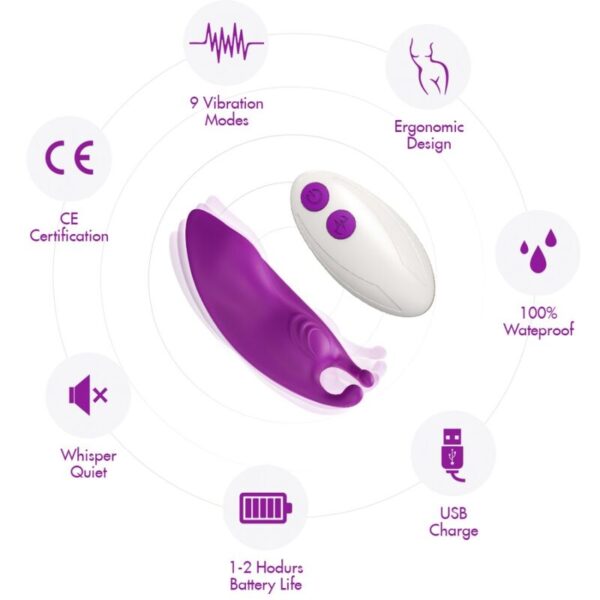 Armony Honeybee — Panty Vibrator, Remote Control, Purple — Clitoral Stimulators — view 10