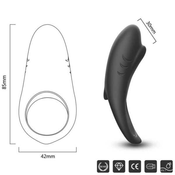 Armony Shark — Vibrating Cock Ring, Remote Control — Cock Rings — view 2