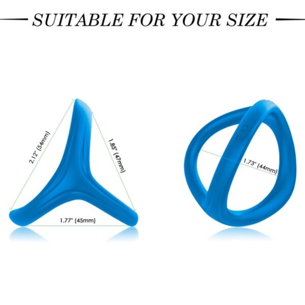 Armony Tresor Double — Cock Ring, Silicone, Blue — Classic Cock Rings — view 3