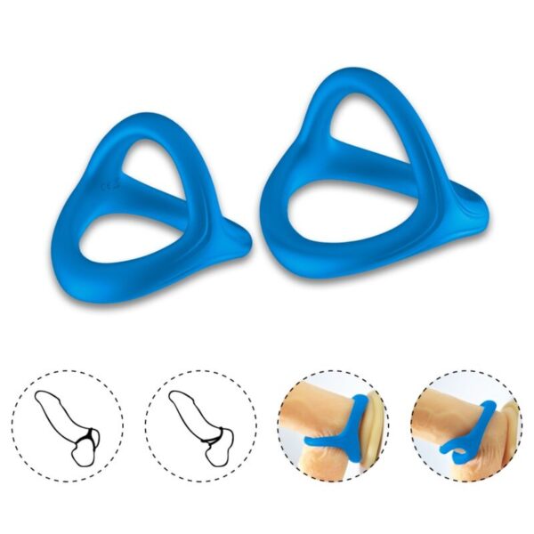 Armony Tresor Double — Cock Ring, Silicone, Blue — Classic Cock Rings — view 2