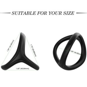 Armony Tresor Double — Cock Ring, Silicone, Black — Classic Cock Rings — view 2