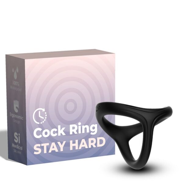 Armony Tresor Double — Cock Ring, Silicone, Black — Classic Cock Rings